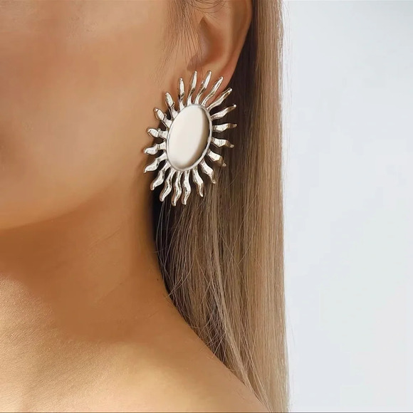 Zara Radiant Celestial Sunburst Earrings - Picture 7 of 8